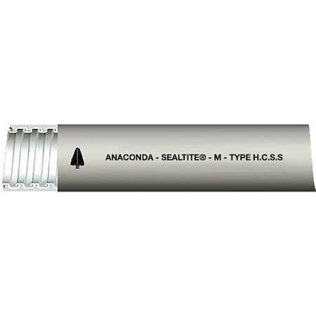 Anaconda Sealtite Liqid-Tight Hot/Cold Temp 316 Stainless Steel Conduit 1 1/2" Hcss Gray 50 Ft Carton 47251
